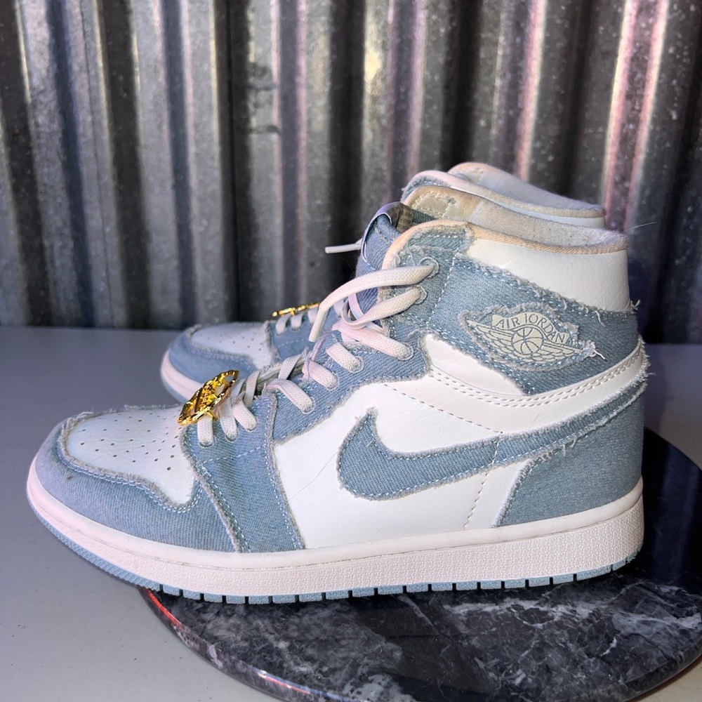 Nike Jordan 1 High OG Denim Women's Blue and White Sneakers